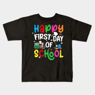 Back To School Happy First Day Of School Teacher Student Kids T-Shirt